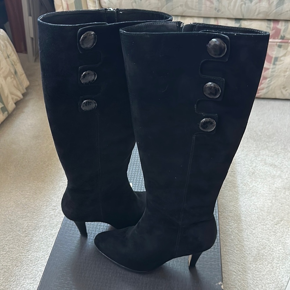 Cole Haan - Black Suede Knee-high Boots sz 6